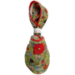 CHAUSSONS-velours-imprimé-les-petits-caprices-PRETTY-pop-rouge