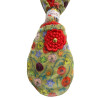 CHAUSSONS-velours-imprimé-les-petits-caprices-PRETTY-pop-ORANGE détail