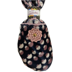 CHAUSSONS-velours-imprimé-les-petits-caprices-Pum-Pum-pink-vintage-détail