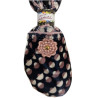 CHAUSSONS-velours-imprimé-les-petits-caprices-Pum-Pum-pink-vintage-détail