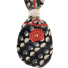 CHAUSSONS-velours-imprimé-les-petits-caprices-Pum-Pum-rouge-détail