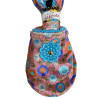 CHAUSSONS-velours-imprimé-les-petits-caprices-Tatata-bleu-vintage-détail