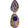 CHAUSSONS-velours-imprimé-les-petits-caprices-Violetta-dark-bleu