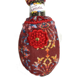 CHAUSSONS-Polaire-imprimé-les-petits-caprices-Palazzino-rouge-détail