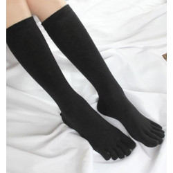 4-paire-de-Chaussettes-5-Doigts-Noires-Coton