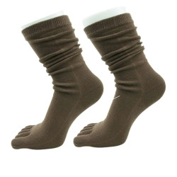 4-paire-de-Chaussettes-5-Doigts-chocolat-Coton