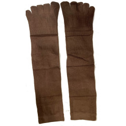 4-paire-de-Chaussettes-5-Doigts-chocolat-Coton-plat