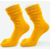 4-paire-de-Chaussettes-5-Doigts-jaune-Coton