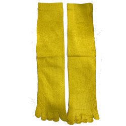 4-paire-de-Chaussettes-5-Doigts-jaune-Coton