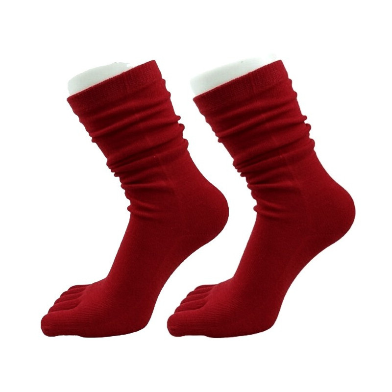 4-paires-de-Chaussettes-5-Doigts-rouges-italien-Coton 4-paires-de-Chaussettes-5-Doigts-rouges-italien-Coton