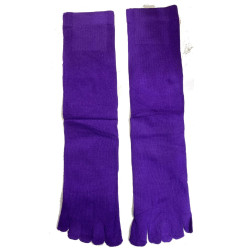 4-paires-de-Chaussettes-5-Doigts-violet-détail