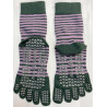 3 paires Chaussettes 5 Doigts Yoga Rayures