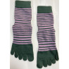 3 paires Chaussettes 5 Doigts Yoga Rayures