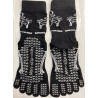 3 paires Chaussettes 5 Doigts Yoga Fleurs