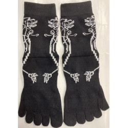 3 paires Chaussettes 5 Doigts Yoga Fleurs