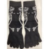 3 paires Chaussettes 5 Doigts Yoga Fleurs