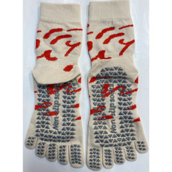 Chaussettes-coton-5-Doigts-Yoga-Pilates-Anti-dérapantes-signatures