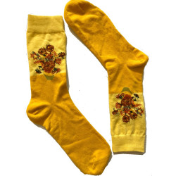 Chausettes-LEs-Petits-Caprices-COTON-bouquet-de-fleurs-impressionniste-entier