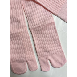 4 paires Mi Bas classique Tabis coton à Cotes