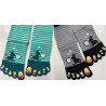6 Paires de chaussettes 5 doigts Lapins amoureux