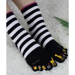 6 Paires de chaussettes 5 doigts Africa