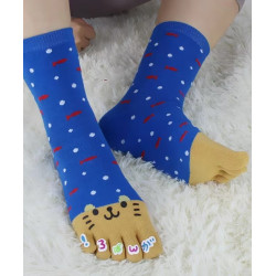 4 Paires de chaussettes 5 Doigts Chats et poissons rouges