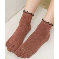 8 paires de chaussettes 5 doigts Sans compression uni revers