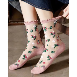 10 Paires de chaussettes crystal bouquet de pastel