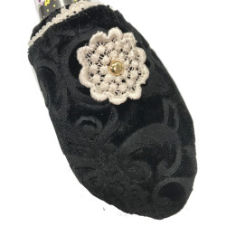 6 paires de chaussons velours Flor cream Les Petits Caprices