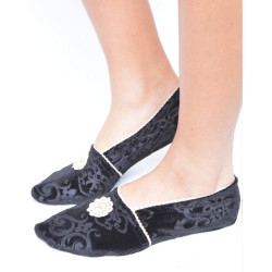 Chaussons-velours-imprimé-les-petits-caprices-flor-noir-cream