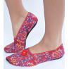 Chaussons-polaire-imprimé-les-petits-caprices-Palizzino-rouge