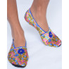 Chausson-velours-imprimé-les-petits-caprices-Violetta-dark-bleu-en-vrai-avant