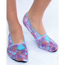 Chausson-velours-imprimé-les-petits-caprices-ta-ta-ta-bleu-vintage-face