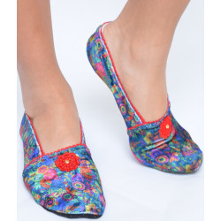 Chausson-velours-imprimé-les-petits-caprices-Hortense-red-face
