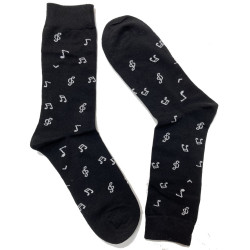 Chausettes LEs Petits Caprices Noires notes de musiques