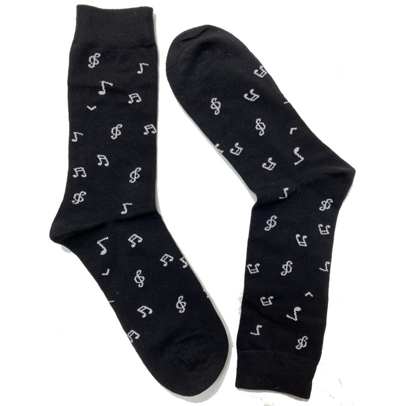 Chausettes LEs Petits Caprices Noires notes de musiques Chausettes LEs Petits Caprices Noires notes de musiques