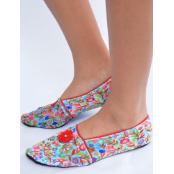 Chaussons-velours-imprimé-les-petits-caprices-happy-flow-rouge
