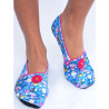 Chaussons-velours-imprimé-les-petits-caprices-Follies-Rose-avant
