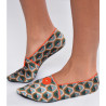 Chausson-velours-imprimé-les-petits-caprices-bee-Orange-profil