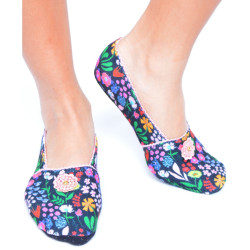 Chaussons-polaire-imprimé-les-petits-caprices-harmonia-pink-vintage-face