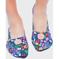 Chaussons-polaire-imprimé-les-petits-caprices-harmonia-pink-vintage-face