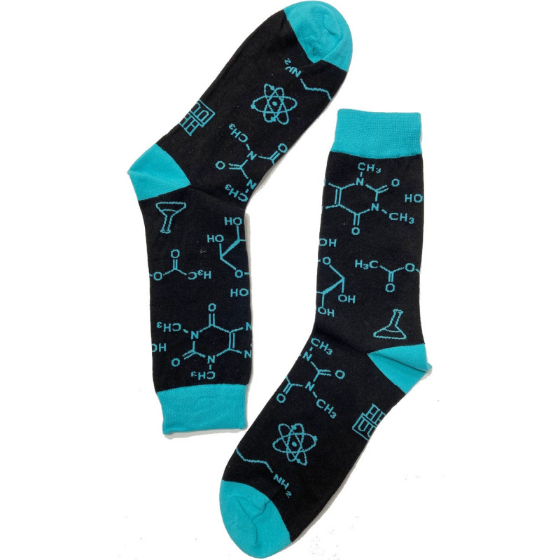 Chaussettes LEs Petits Caprices atome et formules de chimie Chaussettes LEs Petits Caprices atome et formules de chimie
