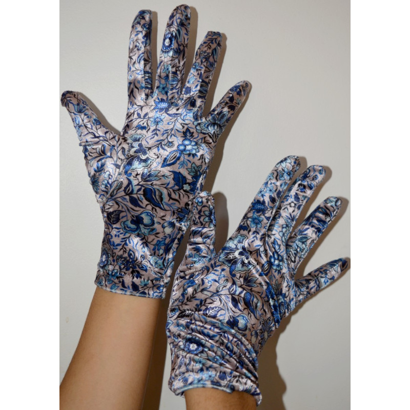 3 Paires de Gants Coréens Velvet Marilda Bleu Givré