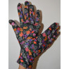 3 Paires de Gants Coréens polaire Suki Fleuris noir