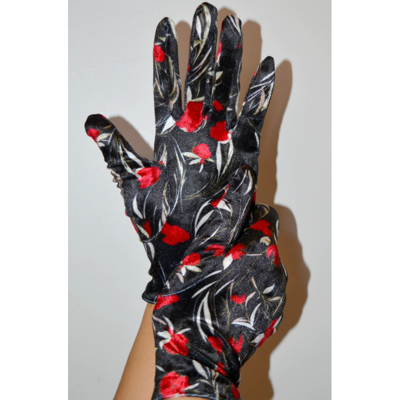 3 Paires de Gants Coréens Polaire lavina Noir rouges