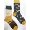 6 paires Chaussettes dinosaures fossiles  Asymétriques