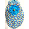 6 paires de chaussons velours Balloon Bleu vintage