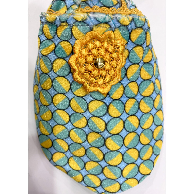 6 paires de chaussons velours Balloon jaune