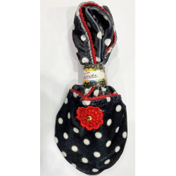6 paires de chaussons velours Dots Rouge