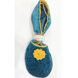 6 paires de chaussons velours Flor Jaune